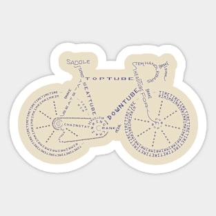 Bike anatomy Sticker